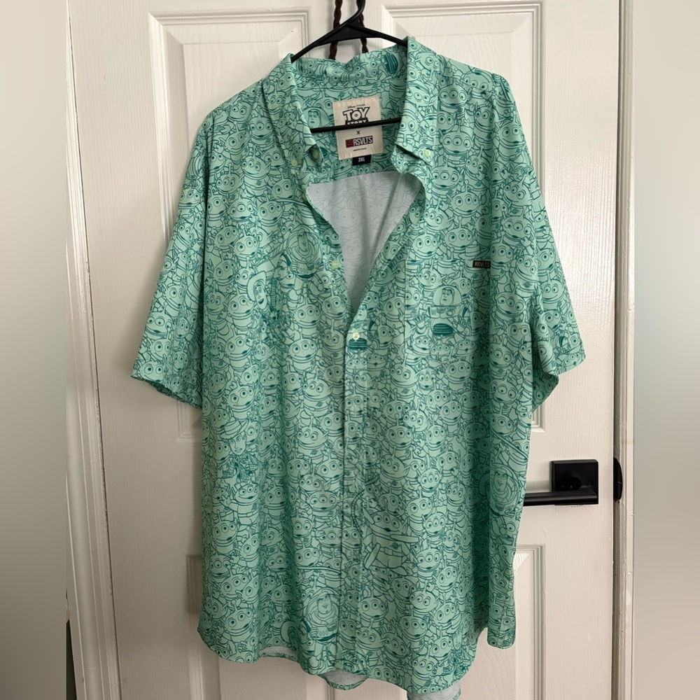 RSVLTS Mint Green Toy Story Men's Shirt